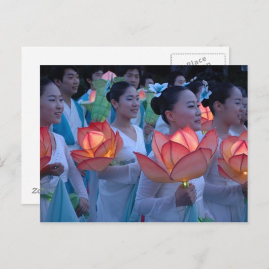 ハス灯 ポストカード (正面/裏面)