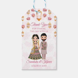 ハス結婚ランタン結婚パーソナライズされたズ ギフトタグ