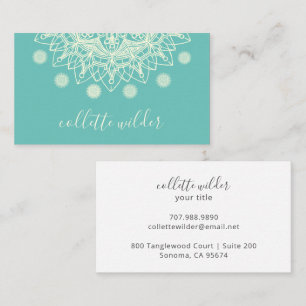 ハス自然フラワーマンダラヨガビジネスカード 名刺