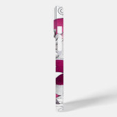 ハス色の花（マゼンタ色の黒と白） Case-Mate iPhoneケース (裏面 / 左)