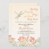 ハス花とトンボ招待状 招待状 (正面/裏面)