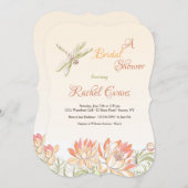 ハス花とトンボ招待状 招待状 (正面/裏面)