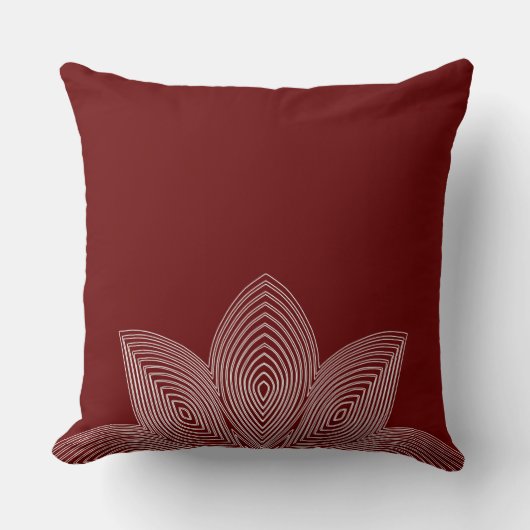 ハス花部腰枕 クッション (正面)