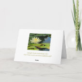 ハス花(写真)内部に仏引用文 カード (裏面)