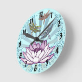 ハス・ドラゴンフライ時計 ラウンド壁時計 (傾斜)