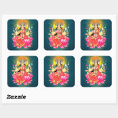 ハス・ヒンドゥー教の神の女神ガヤトリデヴィ スクエアシール (シート)