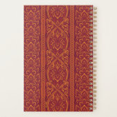 ハス・ルクスのタペストリー・パターン – 白い蓮 プランナー手帳 (裏面)