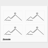 ハズカテゴリーマウンテンクライムサイクリング 長方形シール (シート)