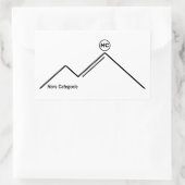 ハズカテゴリーマウンテンクライムサイクリング 長方形シール (バッグ)