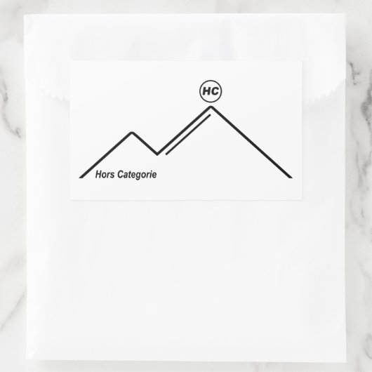 ハズカテゴリーマウンテンクライムサイクリング 長方形シール (バッグ)