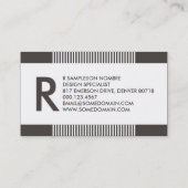 ハズド・モノグラム 名刺 (裏面)