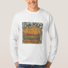 「ハズ・チーズバーガーは食べられるかな？」 Tシャツデザイン