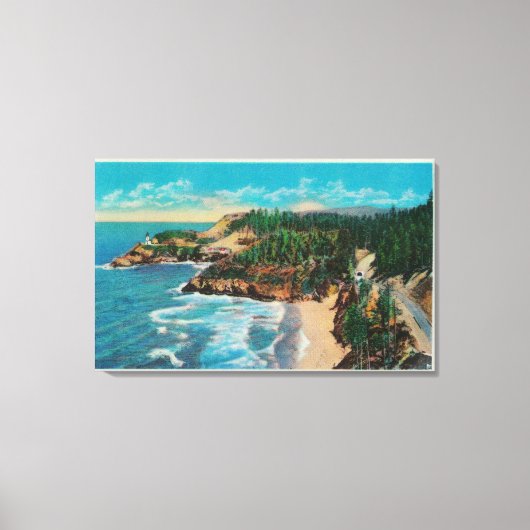 ハセンタヘッドライトハウスアンドケープパーマコースト キャンバスプリント (正面)