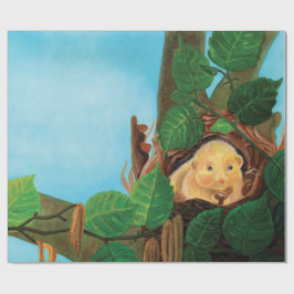 ハゼルマウスがハゼルナットを食べている ラッピングペーパー