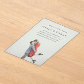 ハゼルモダン写結婚真 アクリル招待状 (レイダウン)