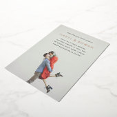 ハゼルモダン写結婚真 箔招待状 (回転した状態)