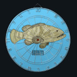 ハタの魚の漫画イラストレーション ダーツボード<br><div class="desc">ハタの魚の漫画イラストレーション</div>