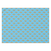 ハタの魚の漫画イラストレーション テーブルクロス (正面(横))