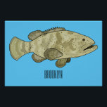 ハタの魚の漫画イラストレーション ポスター<br><div class="desc">ハタの魚の漫画イラストレーション</div>