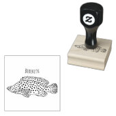 ハタの魚の漫画イラストレーション ラバースタンプ (押印)