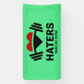 ハターズがシャインジムにやる気を起こさせるなる 横断幕 (縦)