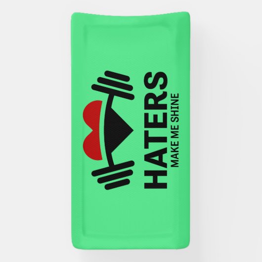 ハターズがシャインジムにやる気を起こさせるなる 横断幕 (縦)