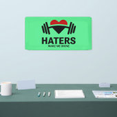 ハターズがシャインジムにやる気を起こさせるなる 横断幕 (トレードショー)