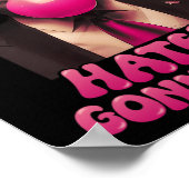 ハターズはトランプおもしろいバブルガムを嫌うドナルドTr ポスター (角)