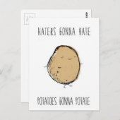 ハターズウィッグ – イートポテト – ウィングポテイト.png ポストカード (正面/裏面)