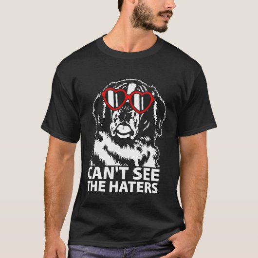 ハターズサンバーナードが眼鏡で見えない Tシャツ (正面)