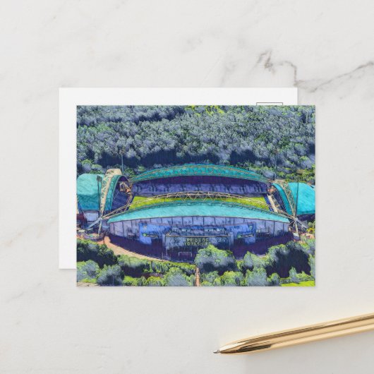 ハダースフィールド カークリーズスタジアム 建築航空写真 ポストカード (正面/裏面インサイチュ)