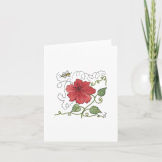 ハチがヒバスノート空白のカードをブザー カード