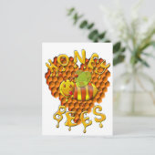 ハチが大好き ポストカード (スタンド正面)