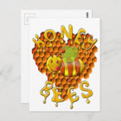 ハチが大好き ポストカード (正面/裏面)