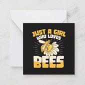 ハチが好きなだけの少女 ノートカード (正面)