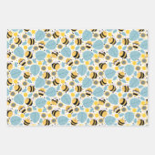 ハチとひまわり ラッピングペーパーシート (正面2)