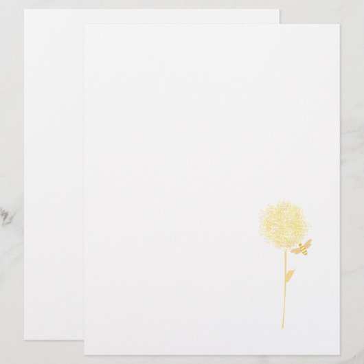 ハチとタンポポ文房具 (正面/裏面)