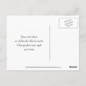 ハチとデイジーの抽象的な花の感謝カード ポストカード (裏面)