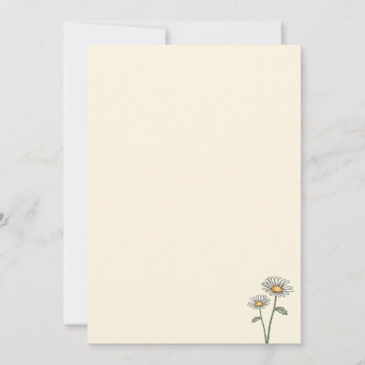 ハチとデイジービーディ誕生日招待状 招待状 (裏面)