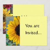 ハチとヒマワリ 招待状 (正面/裏面)
