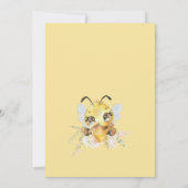 ハチとフローラかわいい赤ちゃんシャワー 招待状 (裏面)