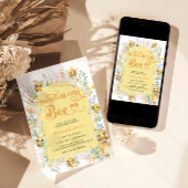 ハチとフローラかわいい赤ちゃんシャワー 招待状