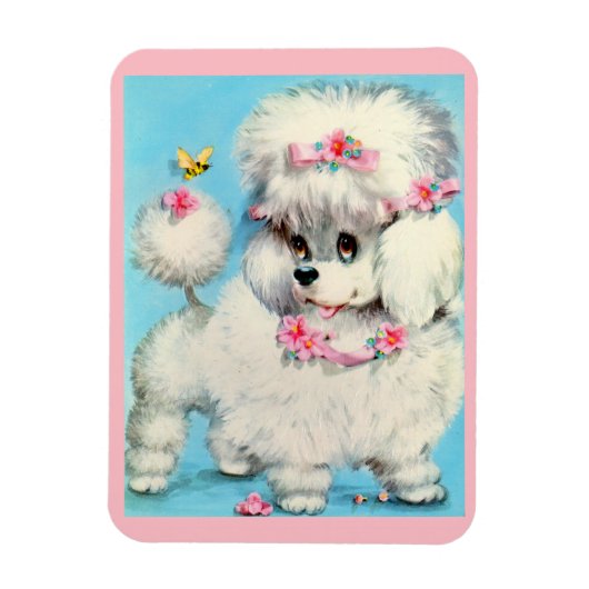 ハチとプードル マグネット (縦)