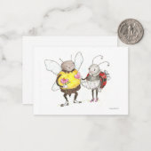 ハチとラディバグの小さなバレンタイン ノートカード (正面/裏面インサイチュ)