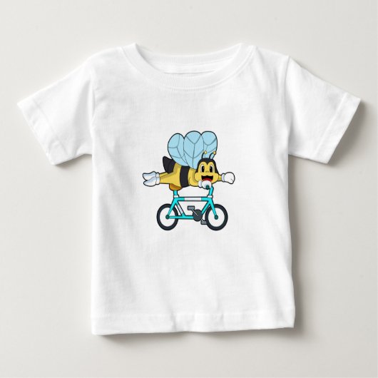 ハチと自転車 ベビーTシャツ (正面)