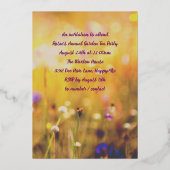 ハチと花の庭園アウトドアイベント 箔招待状 (裏面)