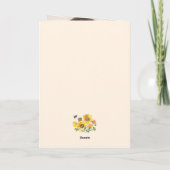 ハチと花の母の日 シーズンカード (裏面)