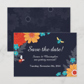 『ハチと花のSave-the-Date』 招待状 (正面/裏面)