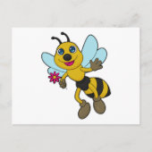 ハチと花 ポストカード (正面)