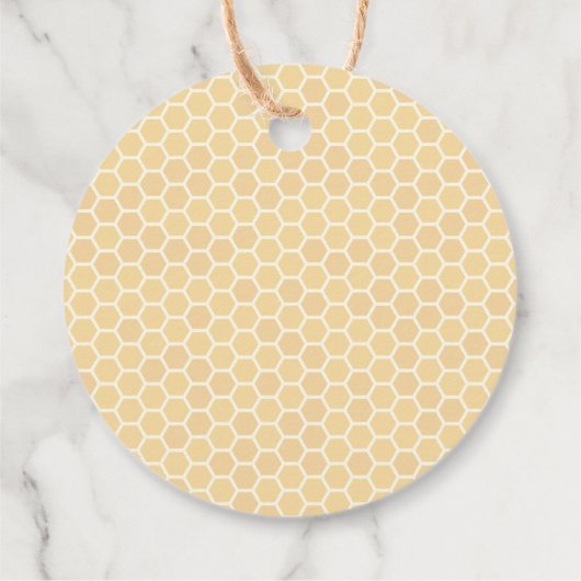 ハチと野の花のブライダルシャワーのギフトタグ フェイバータグ (裏面)